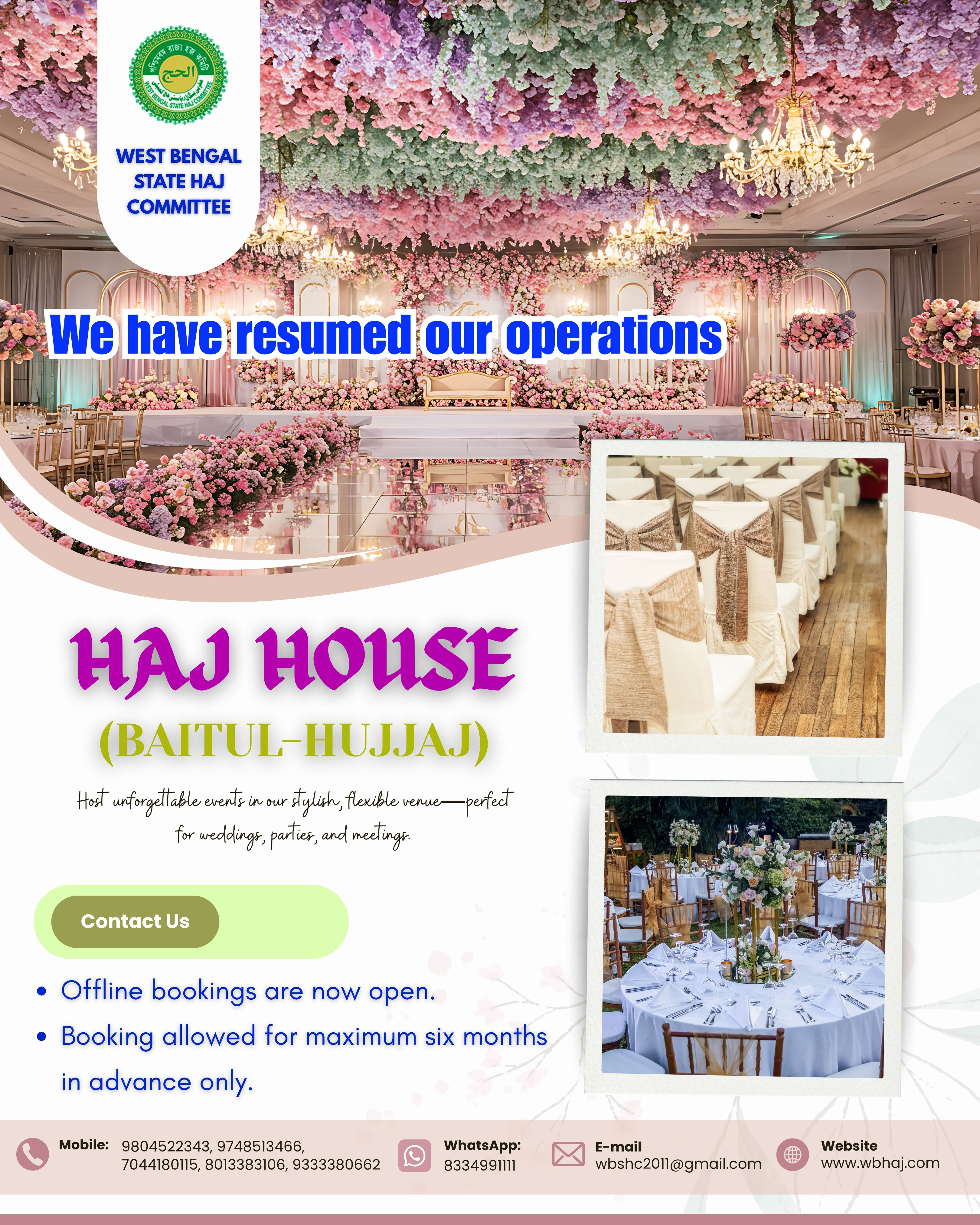 HAJ HOUSE BOOKING FLAYER